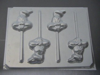 127sp Bunny Face Chocolate or Hard Candy Lollipop Mold